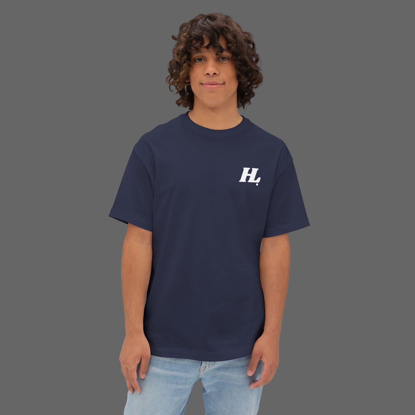 Navy Blue HL Oversized Tee
