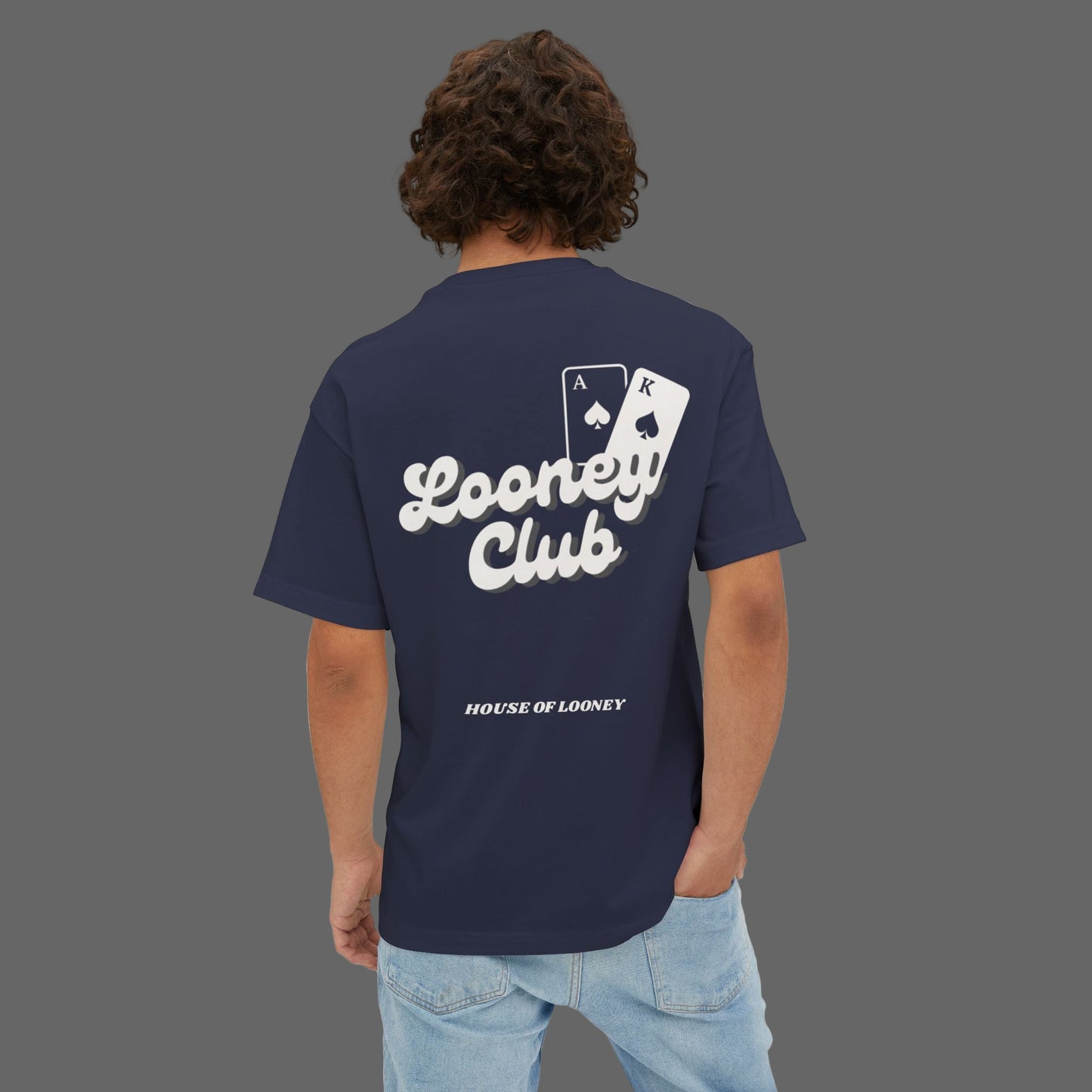 Navy Blue HL Oversized Tee