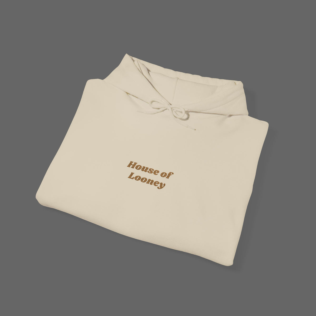 Tan Modern Embroidered Hoodie