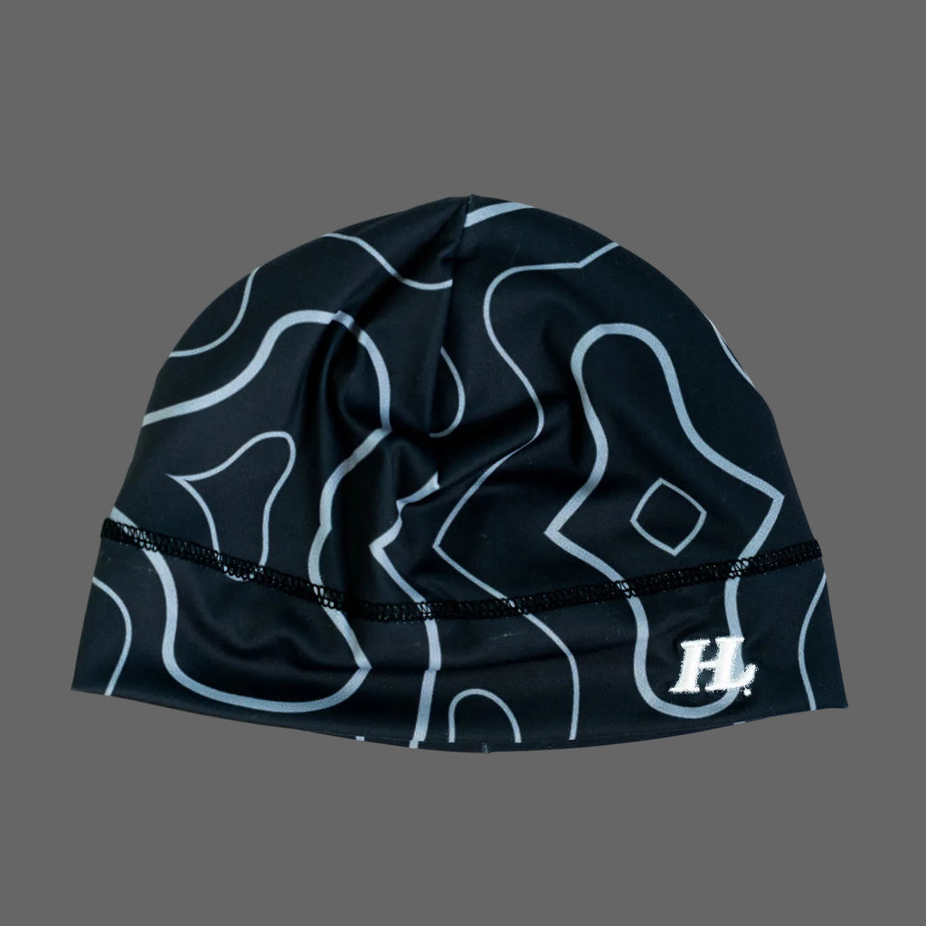 Lines design satin-lined skully cap