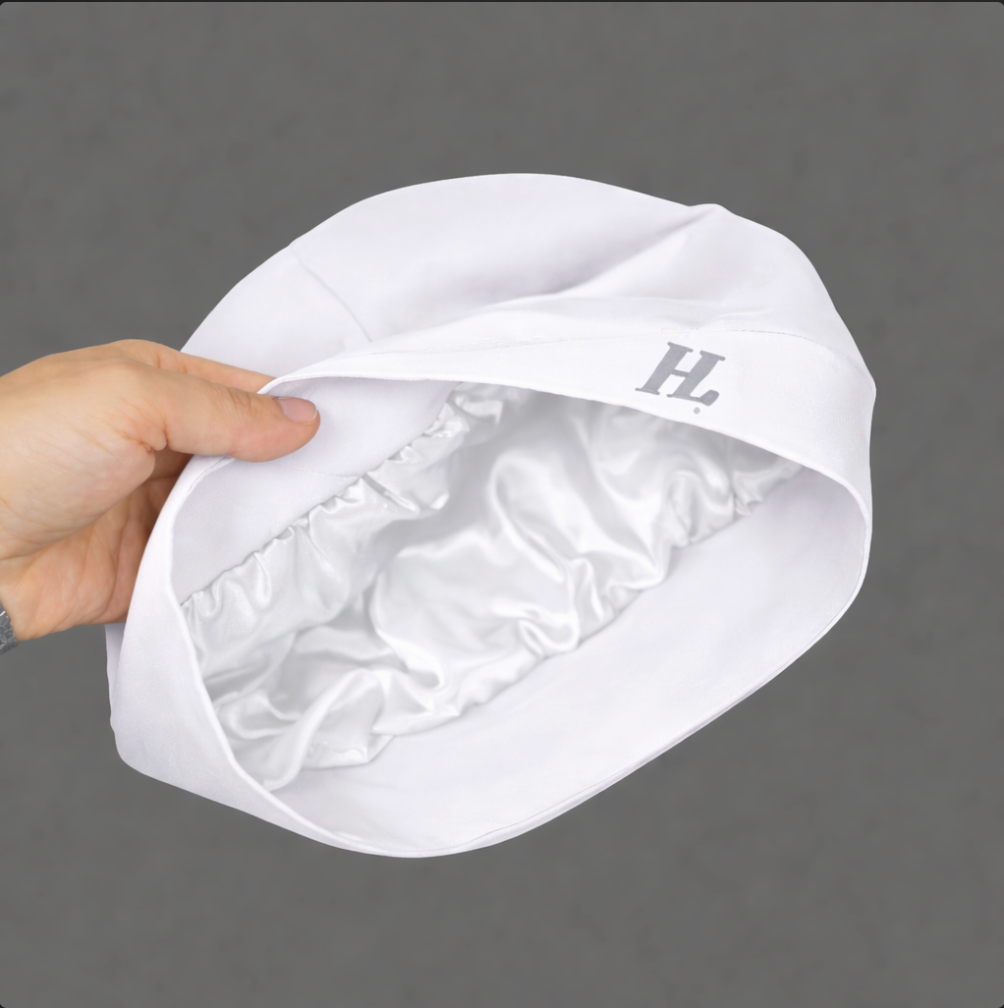 HL Satin Bonnet — White
