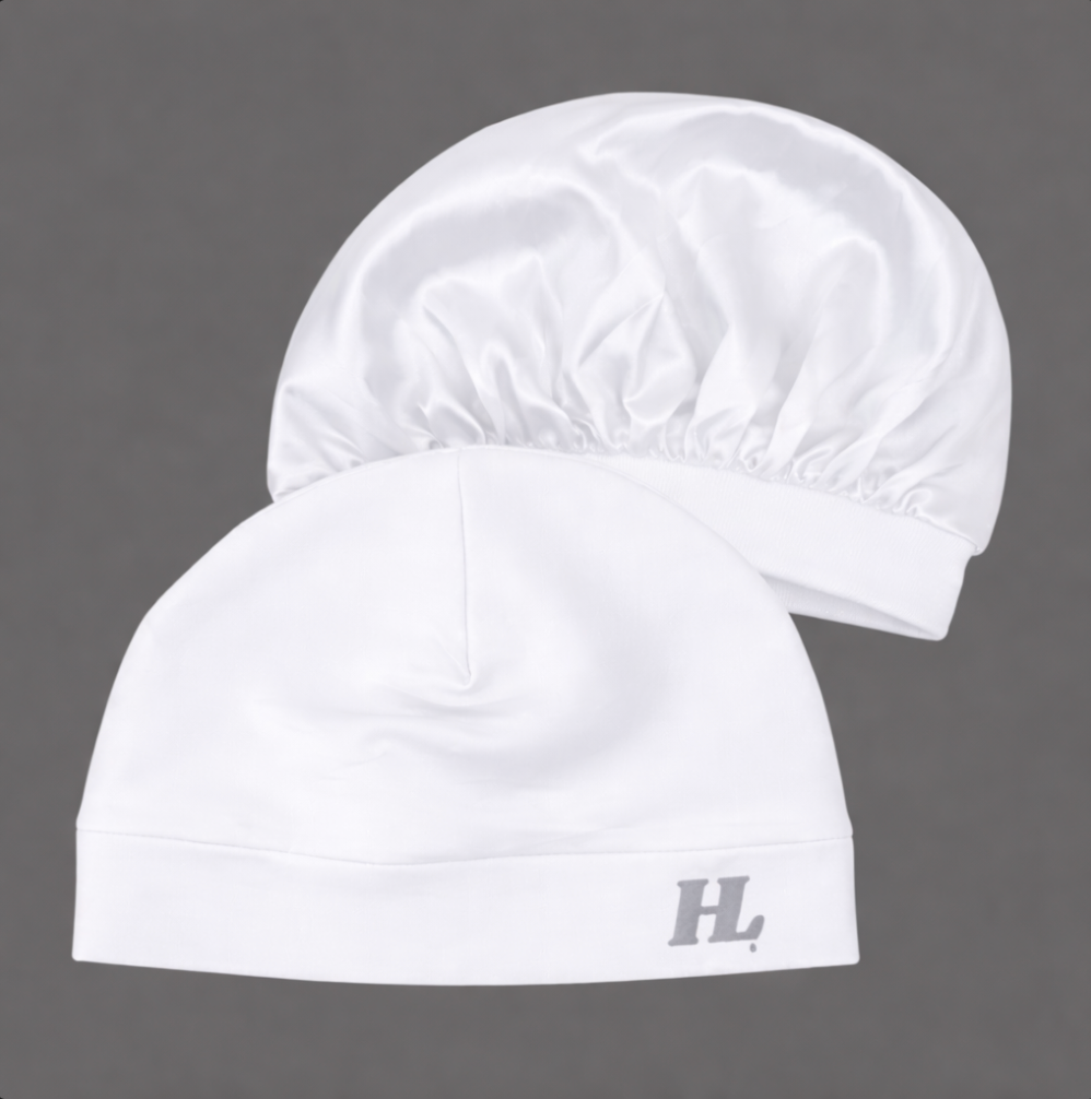 HL Satin Bonnet — White