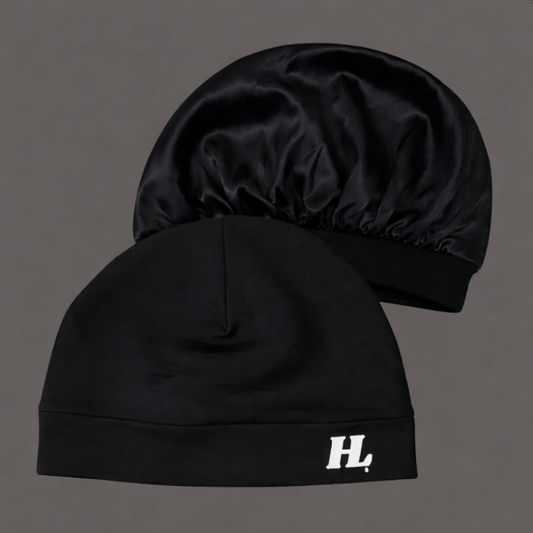 HL Satin Bonnet — Black