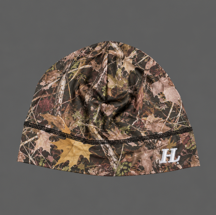 Camo satin-lined skully cap
